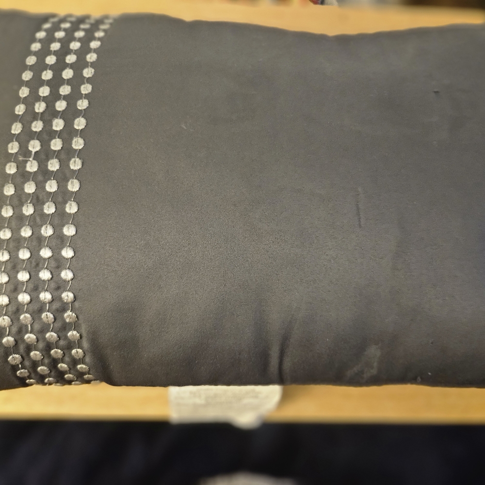 Target Gray Decorative Pillow with Silver Accents